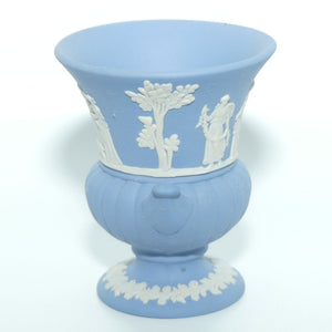 Wedgwood Jasper | White on Pale Blue | Maidens Campagna shape vase | #2
