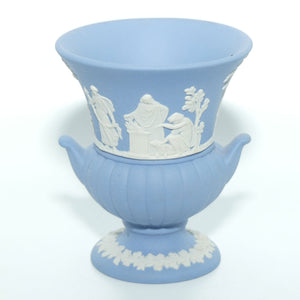 Wedgwood Jasper | White on Pale Blue | Maidens Campagna shape vase | #2