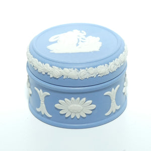Wedgwood Jasper | White on Pale Blue | Grecian Maidens miniature trinket box