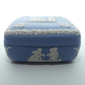 Wedgwood Jasper | White on Pale Blue Sacrifice square trinket box