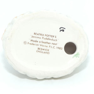 Beswick Beatrix Potter Jemima Puddleduck made a Feather Nest | BP3b | Purple #1