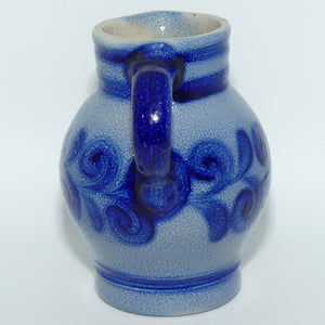 West German Pottery Decorative Blue Jug | DiezerSacker