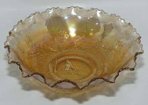 Australian Carnival Glass | Marigold Kangaroo Master Bowl | RD 4696