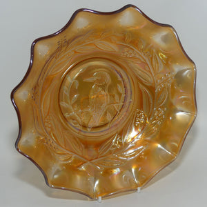 Australian Carnival Glass | Marigold Kingfisher Master Bowl | RD 4184