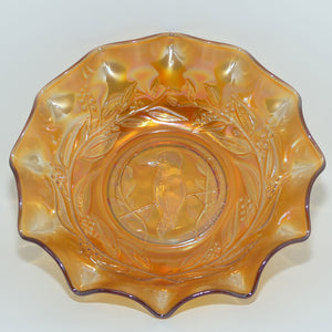 Australian Carnival Glass | Marigold Kingfisher Master Bowl | RD 4184