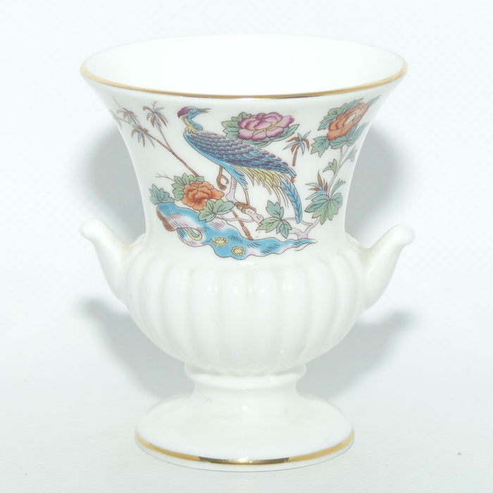 Wedgwood Bone China Kutani Crane pattern twin handled miniature vase
