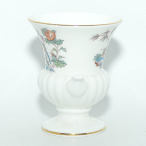 Wedgwood Bone China Kutani Crane pattern twin handled miniature vase