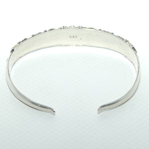 925 Sterling Silver Middle Eastern finely worked Ladies torque bangle