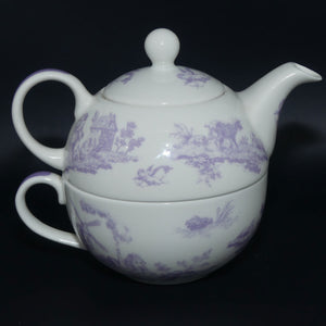 Laura Ashley Lilac Toile stacking tea pot