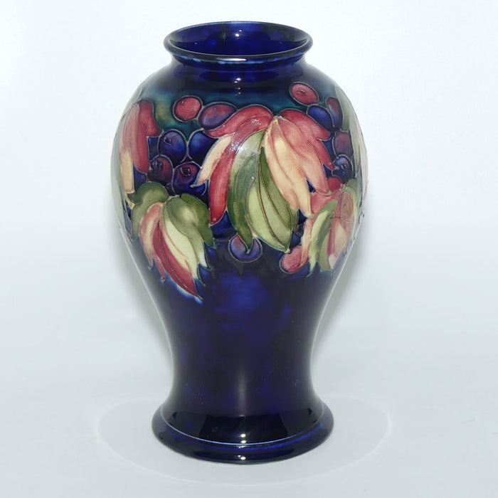 William Moorcroft Leaves and Fruit (Blue) 65/9 vase