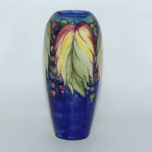 William Moorcroft Leaves and Fruit (Blue) tall vase