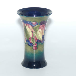 William Moorcroft Leaves and Fruit (Blue Green) trumpet vase