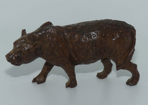 African Carved Leopard figure | looks well fed