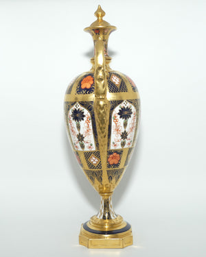 Royal Crown Derby Old Imari Solid Gold Band lidded urn