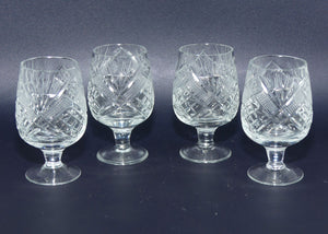 Set 4 Crystal small liqueur glasses | 100ml