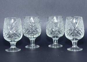 Set 4 Crystal small liqueur glasses | 100ml