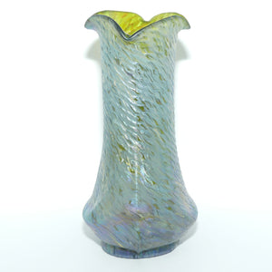Kralik Snakeskin | Jugendstil Art Nouveau Iridescent Green Glass Vase