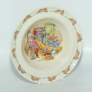 Royal Doulton Bunnykins Tableware Magic Show scene rimmed bowl