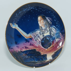 Royal Doulton Native American Indian plate by David Penfound | The Maiden of the Evening Stars