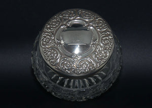 Sterling Silver and cut crystal trinket bowl | Sheffield 2000 Millenium hallmark