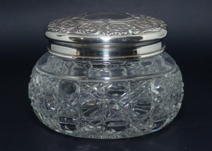 Sterling Silver and cut crystal trinket bowl | Sheffield 2000 Millenium hallmark
