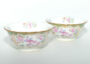 Mintons England Asiatic Pheasant pair of finger bowls