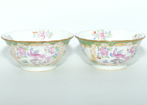 Mintons England Asiatic Pheasant pair of finger bowls