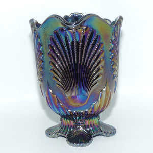 Dugan | Beaded Shell | Mosser vintage Amethyst Carnival glass 7 piece water set