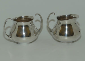 Mappin and Webb Mid Century 4 piece Silver Plated tea set by Eric Clements
