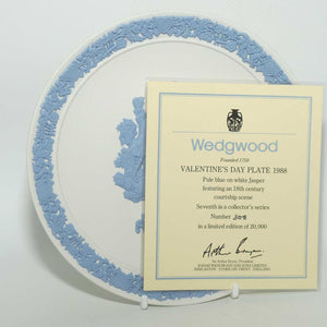 Wedgwood Jasper | Pale Blue on White | My Valentine plate 1988 