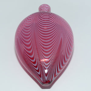 Stunning 19th Century Nailsea Cranberry Glass Flask