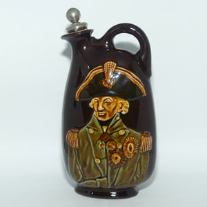 Royal Doulton Kingsware Nelson flask | Dewars Whisky | with stopper