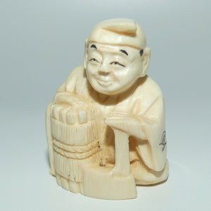 Japanese Carved Ivory Netsuke | Axe Man
