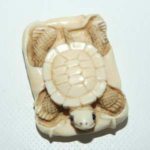Japanese Carved Ivory Netsuke | Tortoise | signed