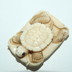 Japanese Carved Ivory Netsuke | Tortoise | signed