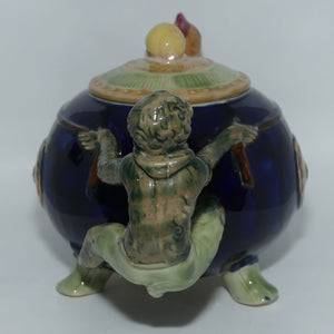 English Pottery Novelty Cockerel and Monkey Tea Pot