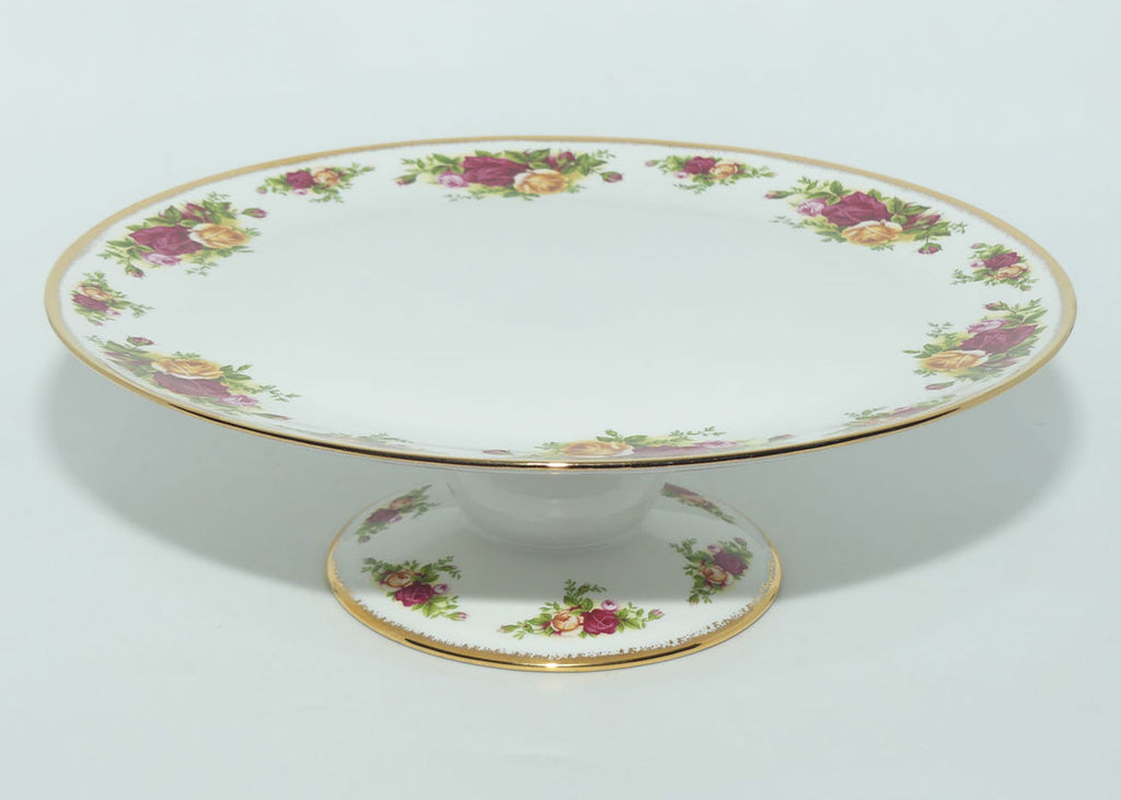 Royal Albert Bone China Old Country Roses footed cake stand | 31cms diameter