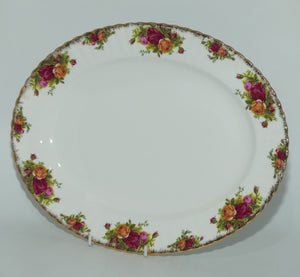 Royal Albert Bone China England Old Country Roses oval meat platter | 38cm | early backstamp