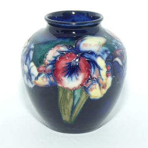 Walter Moorcroft Orchid (Blue) small bulbous vase #2