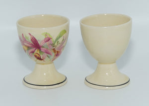 Royal Doulton Orchids pair of footed egg cups | #1