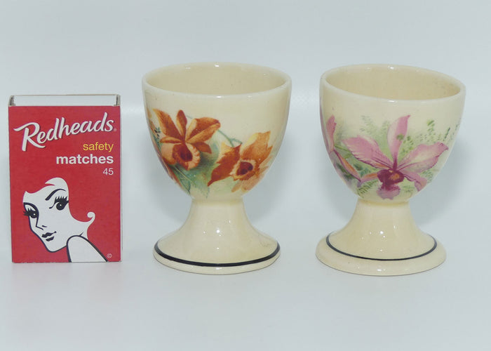 Royal Doulton Orchids pair of footed egg cups | #2