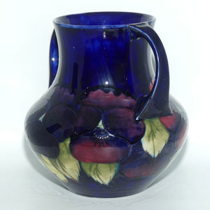 William Moorcroft Pansy 5/8 twin handled vase