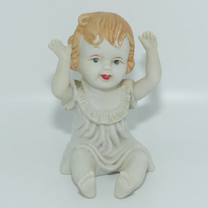 Vintage Bisque Piano Doll | Hands Up