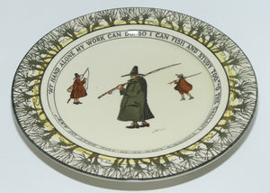 Royal Doulton Isaac Walton Gallant Fishers  plate | 24cm | My hand alone/O the Gallant
