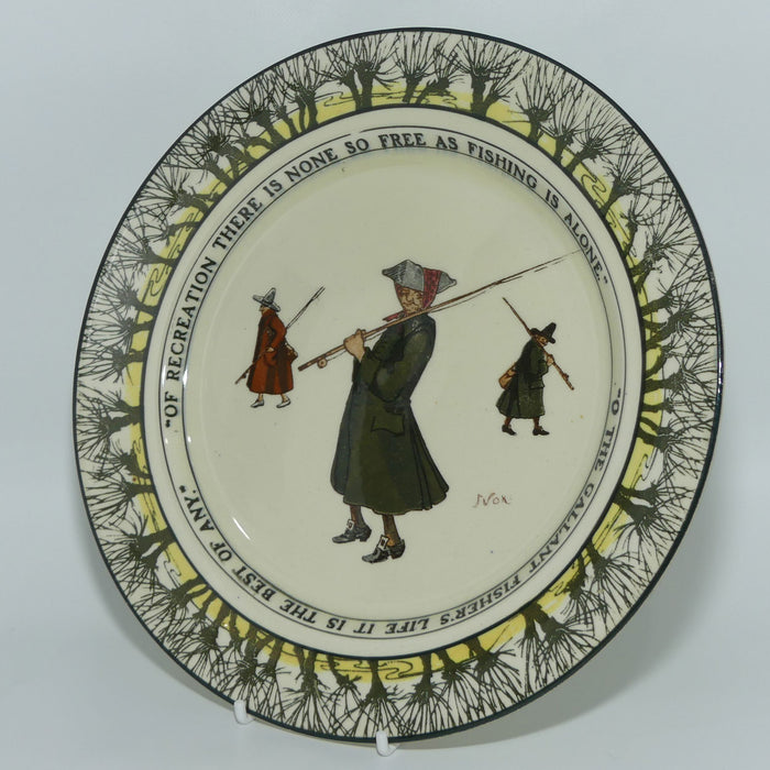 Royal Doulton Isaak Walton Gallant Fishers plate | 24cm | Of recreation/O the Gallant