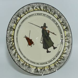 Royal Doulton Isaak Walton Gallant Fishers plate | 24cm | Timrous Trout/Perch or Pike