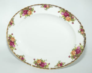Royal Albert Bone China England Old Country Roses oval meat platter | 34.5cm | early backstamp
