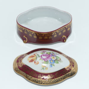 PM Martinroda Germany Floral and Rouge Gilt trinket box