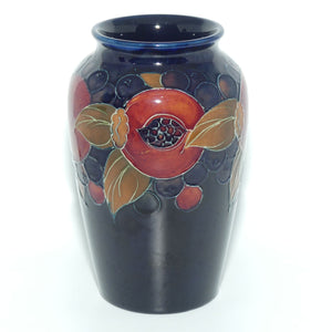 William Moorcroft Pomegranate vase (Open - Green Initials)