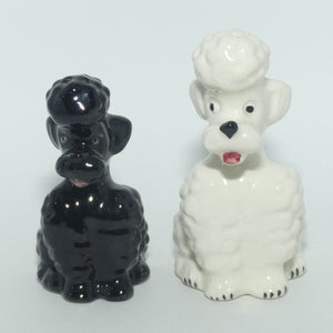 Goebel Germany Black and White Poodle salt and pepper